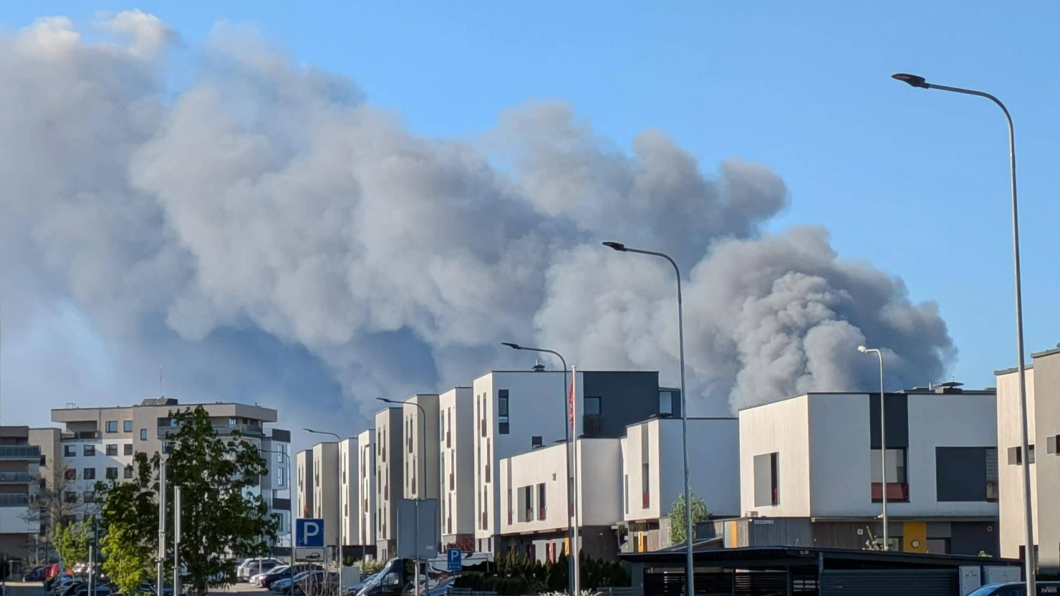 Gaisras Vilniaus atliekų tvarkymo gamykloje Jočionių g. 13. Juditos Grigelytės (VŽ) nuotr.