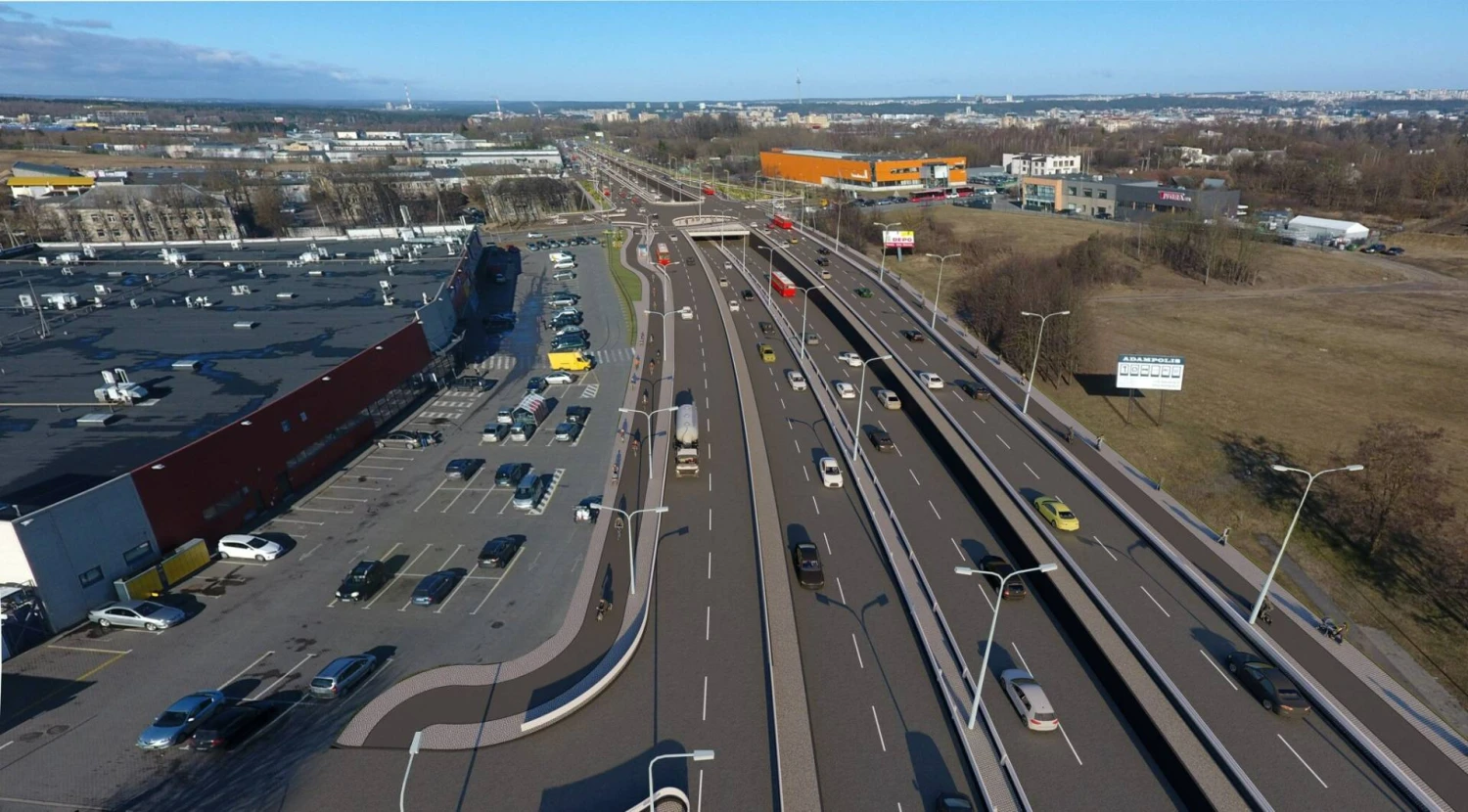 Rekonstruota Liepkalnio, Žirnių g. ir Minsko pl. sankryža Vilniuje. Savivaldybės nuotr.