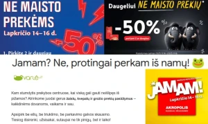 Įmonių reklamos. VŽ koliažas