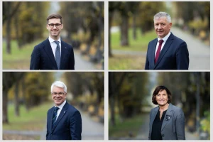 Energetikos ministro komanda: kairėje viršuje – Gabrielis Gorbačevskis, dešinėje – Saulius Petrauskas, 
kairėje apačioje – Alvydas Sakavičius, dešinėje – Laima Nagienė. Ministerijos nuotr.