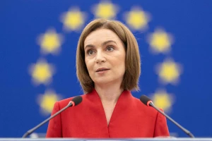 Moldovos prezidentė Maia Sandu. Romeo Boetzelle (AFP / „Scanpix“) nuotr. 