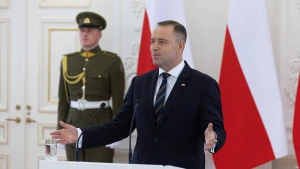Lenkijos prezidentas Karolis Nawrockis. Vladimiro Ivanovo (VŽ) nuotr.