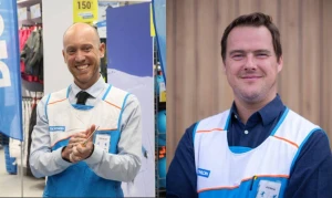 Nicolas Fogola, „Decathlon Lietuva“ vadovas (kairėje) ir Jordane Czapskis, jo įpėdinis. VŽ koliažas.