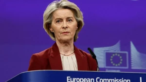 EK vadovė Ursula von der Leyen. Yves‘o Hermano („Reuters“ / „Scanpix“) nuotr. 