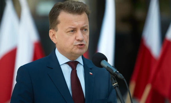 Lenkijos gynybos ministras Mariuszas Blaszczakas. Hubert Mathis („ZUMA Wire“ / „Scampix“) nuotr.