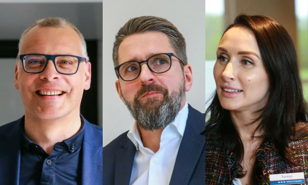 Andrius Barštys, „Capitalica Asset Management“ generalinis direktorius, Edvinas Navickas, „Sirin Development“ Verslo plėtros padalinio vadovas, Tereze Vecvanaga, viešbučio „Hampton“ vadovė. VŽ koliažas.