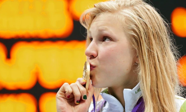 Olimpinė čempionė Rūta Meilutytė. Timo Wimborne‘o („Reuters“/„Scanpix“) nuotr.