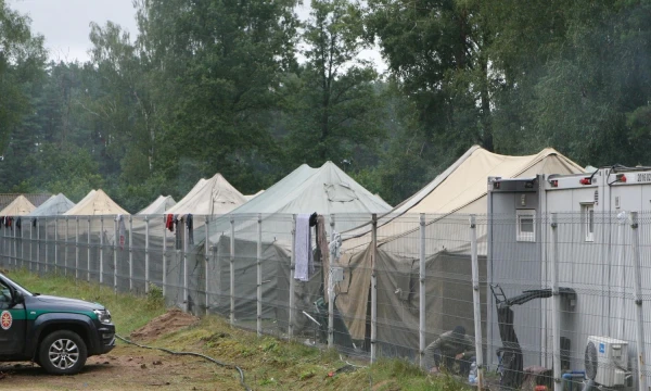 Migrantų stovykla Rūdninkuose. Dariaus Mataičio/„Scanpix“ nuotr.