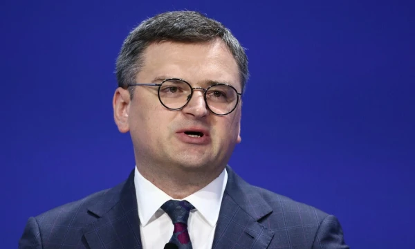 Dmytro Kuleba, Ukrainos užsienio reikalų ministras. Henry Nicholso (AFP/„Scanpix“) nuotr.