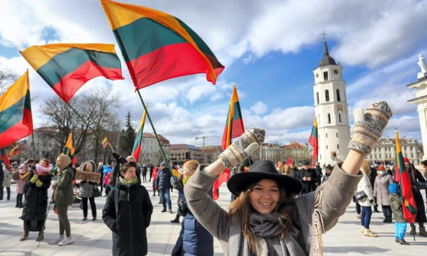 Demonstracija Vilniuje. Petro Maluko („Scanpix“ / AFP) nuotr.
