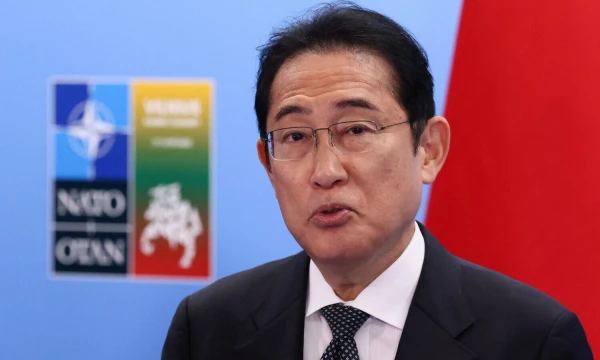 Fumio Kišida, Japonijos premjeras. Yveso Hermano („Reuters“/„Scanpix“) nuotr.