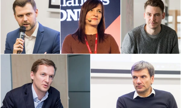 Viršuje: Arvydas Bložė, Dalia Lašaitė, Mantas Mikuckas. Apačioje: Kornelijus Čelutka ir Darius Žakaitis. VŽ nuotr.