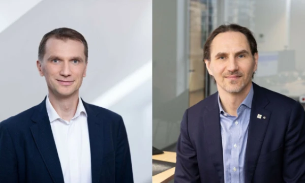 Iš kairės: Evaldas Ruzgys, Lietuvos banko Rinkos infrastruktūros departamento direktorius, Marius Jurgilas, „Axiology“ vadovas. VŽ koliažas.