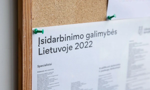 Užimtumo tarnybos klientų aptarnavimo skyrius Vilniuje. Juditos Grigelytės (VŽ) nuotr.