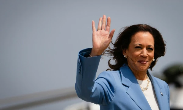 Viceprezidentė Kamala Harris taps oficialia JAV demokratų kandidate į prezidentus. Erino Schaffo („AFP“ / „Scanpix“) nuotr.