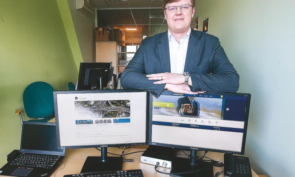 Paulius Vaitkevičius, UAB „Algoritmų sistemos“ verslo plėtros direktorius: „Turėdami investuotoją užnugaryje, jaučiamės stabiliau finansiškai, o tai leidžia drąsiau planuoti plėtrą.“
Juditos Grigelytės (VŽ) nuotr. 