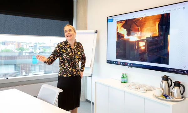 Pia Aaltonen-Forsell, Suomijos plieno milžinės „Outokumpu“ finansų vadovė. Juditos Grigelytės (VŽ) nuotr.