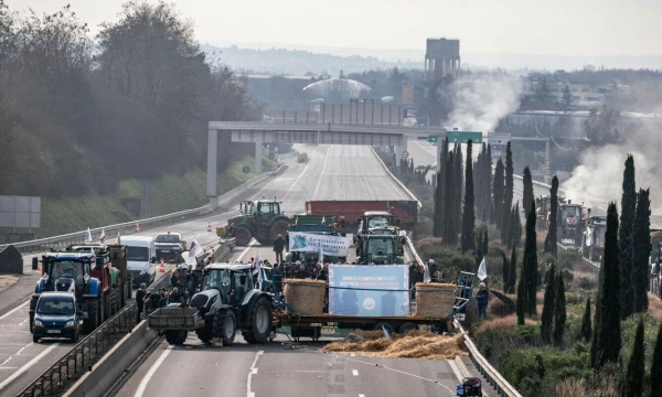 Prancūzų ūkininkų protestas. (SIPA/„Scanpix“) nuotr.