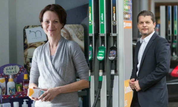 Romualda Stragienė, UAB „BIOK laboratorija“ direktorė, ir Skirmantas Mačiukas, UAB „Circle K Lietuva“ vadovas.
 Vladimiro Ivanovo (VŽ) nuotr. 