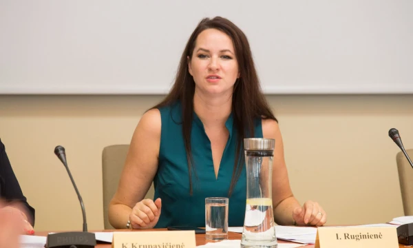 Inga Ruginienė, Lietuvos profesinių sąjungų konfederacijos pirmininkė.  Juditos Grigelytės (VŽ) nuotr.