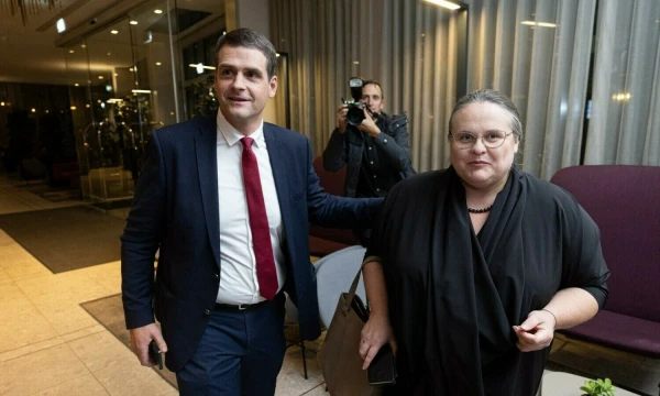 „Nemuno aušros“ lyderis R. Žemaitaitis ir A. Širinskienė. Vladimiro Ivanovo (VŽ) nuotr.