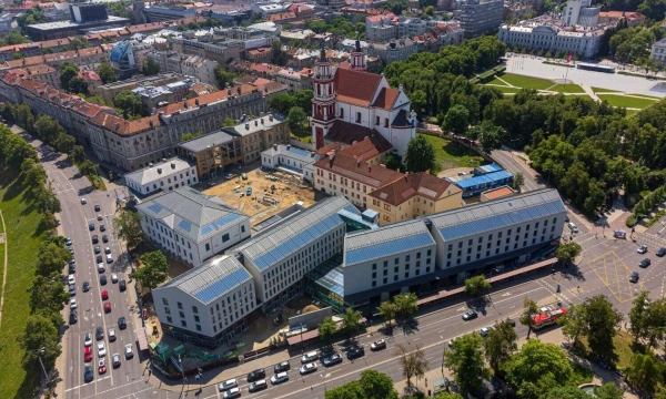 Projektas „Vasario 16-osios“, buvusioje Šv. Jokūbo ligoninės teritorijoje Vilniuje. Vladimiro Ivanovo (VŽ) nuotr.