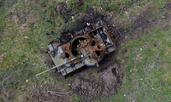 Rytų Ukraina, Kamyanka miestelis. Po mūšių su rusų kariuomene. Vladimiro Ivanovo (VŽ) nuotr.