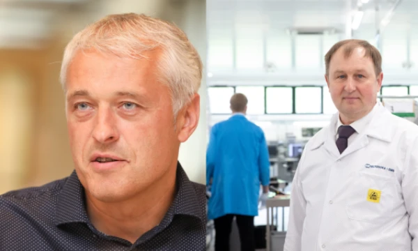 Gintaras Petrauskas, AB „Panevėžio stiklo“ generalinis direktorius. Eriko Ovčarenko (BNS) nuotr. Arvydas Paukštys, UAB „Teltonika IoT Group“ vadovas. Juditos Grigelytės (VŽ) nuotr.