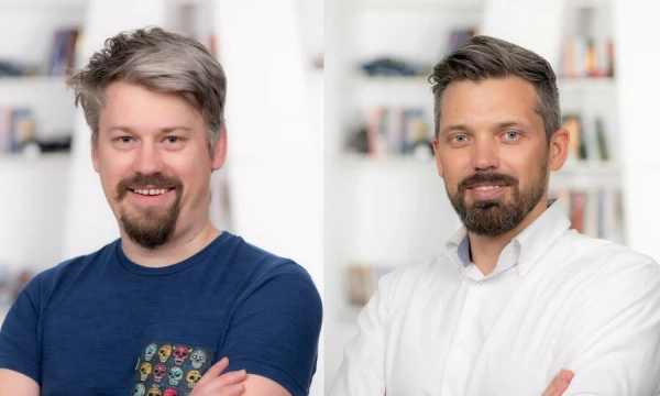 Martenas Orgna ir Eerikas Oja, „Planet42“ įkūrėjai. „Aripaev“ koliažas.