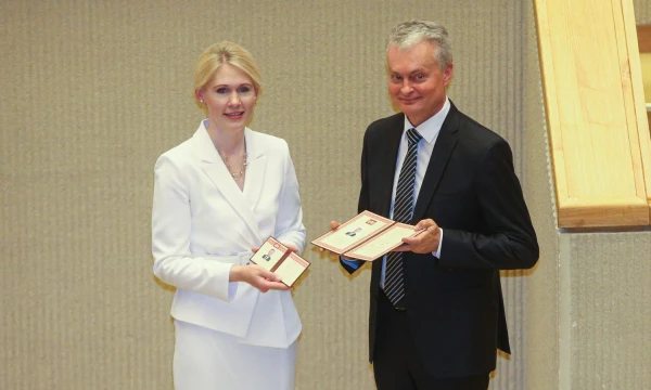 Prezidento pažymėjimo įteikimo ceremonija. Vladimiro Ivanovo (VŽ) nuotr.