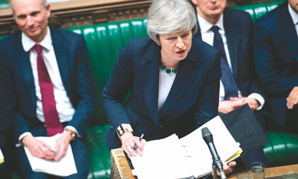 Theresa May parlamento prašo suteikti jai daugiau laiko deryboms su Briuseliu. Jessicos Taylor (Jungtinės Karalystės parlamento / AFP / „Scanpix“) nuotr.