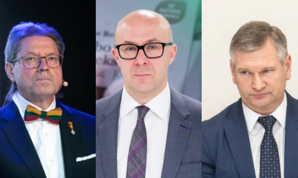 Stasys Šedbaras, Seimo Teisės ir teisėtvarkos komiteto (TTK) pirmininkas, Tomas Davulis, mokslininkas, ir Aurelijus Gutauskas, Aukščiausiojo Teismo teisėjas. BNS nuotr.