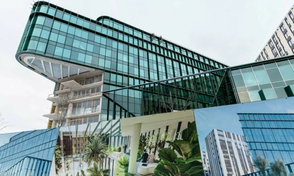 „Technopolis Ulemiste“ pastatai taline. „Aripaev“ koliažas.