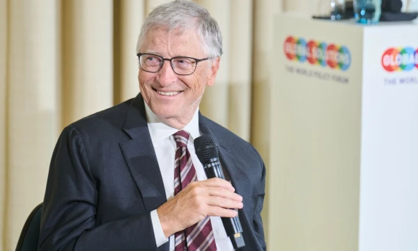 B. Gatesas, vienas iš „Microsoft“ įkūrėjų. Annette Riedl (dpa / „Scanpix“) nuotr.