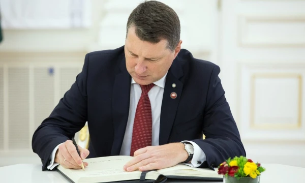Raimondas Vėjuonis, Latvijos prezidentas. Žygimanto Gedvilos (15min.lt / Scanpix) nuotr.