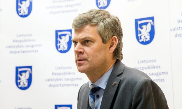 Valstybės saugumo departamento direktorius Darius Jauniškis kartu su Antrojo operatyvinių tarnybų departamentu prie KAM pateikė tradicinę metinę grėsmių nacionaliniam saugumui apžvalgą. Juditos Grigelytės (VŽ) nuotr.