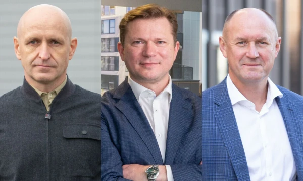 Iš kairės: Lukas Laukaitis, UAB „Conresta“ vadovas, Saulius Putrimas, UAB „Merko statyba“ vadovas, Kęstutis Vanagas, UAB „YIT Lietuva“ vadovas. VŽ koliažas.
