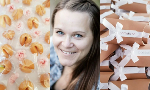 Inga Oželytė, prekių ženklo „Laimės sausainiukai“ įkūrėja. VŽ koliažas