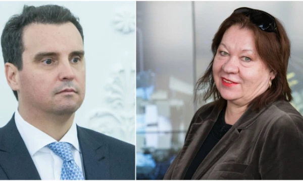 Aivaras Abromavičius, buvęs Ukrainos ekonominės plėtros ir prekybos ministras, ir Rūta Skyrienė asociacijos „Investors' foum“ vykdomoji direktorė. Vladimiro Ivanovo (VŽ) nuotr.