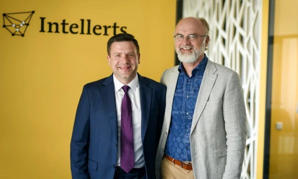 „Intellerts“ vadovaujantysis direktorius Martinas Haagortas ir vienas bendrovės steigėjų Mindaugas Leonavičius