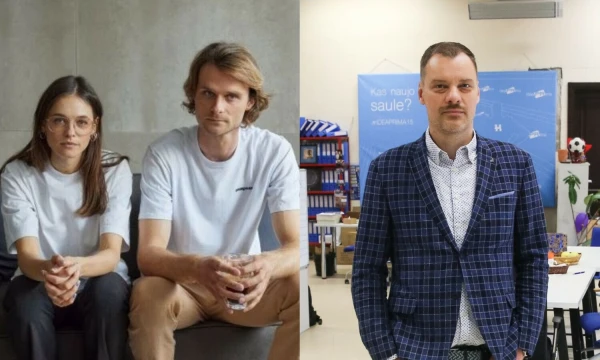 Iš kairės: Vaida Stankutė ir Lukas Paškauskas, virtualių psichologų konsultacijų „Pasikalbėk“ įkūrėjai, Paulius Tamulionis, „Visipsichologai.lt“ vadovas ir bendraturtis.