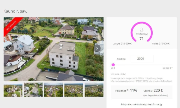 „Profitus“ platformos ekrano nuotr.