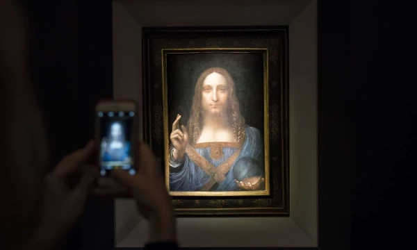 L. da Vincio „Salvator Mundi“ 2017 m. aukcione parduotas už 450 mln. USD. Drew Angerer („AFP“/“Scanp