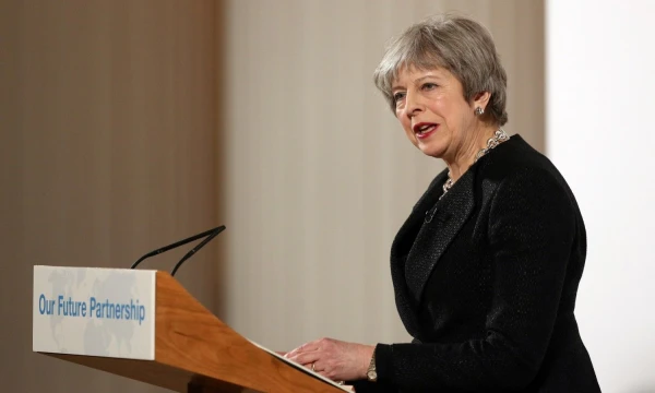 Theresa May, Jungtinės Karalystės ministrė pirmininkė. Jonathano Brady (Reuters / Scanpix) nuotr.