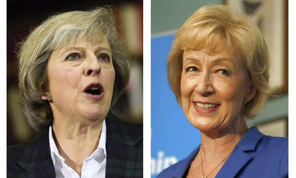 Dvi lenktynėse dėl konservatorių lyderio posto likusios moterys - Theresa May (kairėje) bei Andrea Leadsom (dešinėje). „Reuters“ / „Scanpix“ nuotr. 