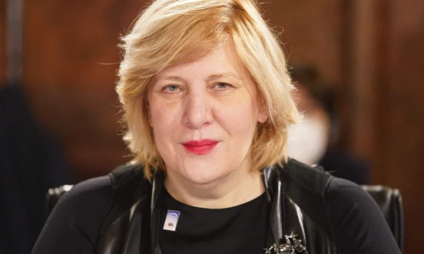 Europos Tarybos žmogaus teisių komisarė Dunja Mijatovič. Marcuso Brandto (POOL / AFP / „Scanpix“) nuotr.