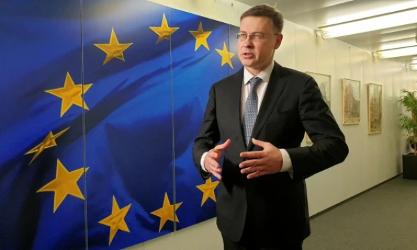 Valdis Dombrovskis, už prekybą atsakingas eurokomisaras.
„Reuters“ / „Scanpix“ nuotr.