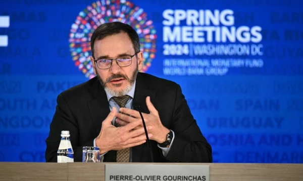 Pierre'as-Olivier Gourinchas, TVF vyriausiasis ekonomistas. Mandel Ngan (AFP / „Scanpix“) nuotr.