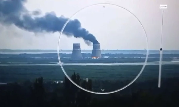 Gaisras Zaporižios AE. AP/„Scanpix“ nuotr.