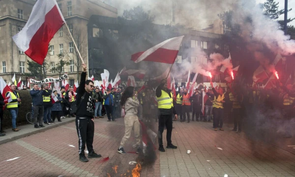 Lenkų ūkininkų protestas Varšuvoje. Attilos Husejnowo (ZUMA/„Scanpix“) nuotr.